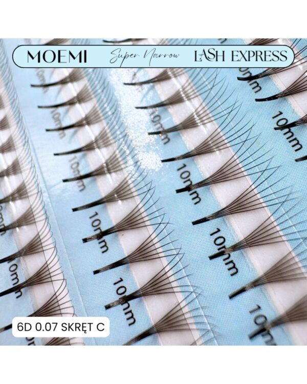 Gotowe Kępki do Przedłużania Rzęs 6D SUPER NARROW LASH EXPRESS Moemi