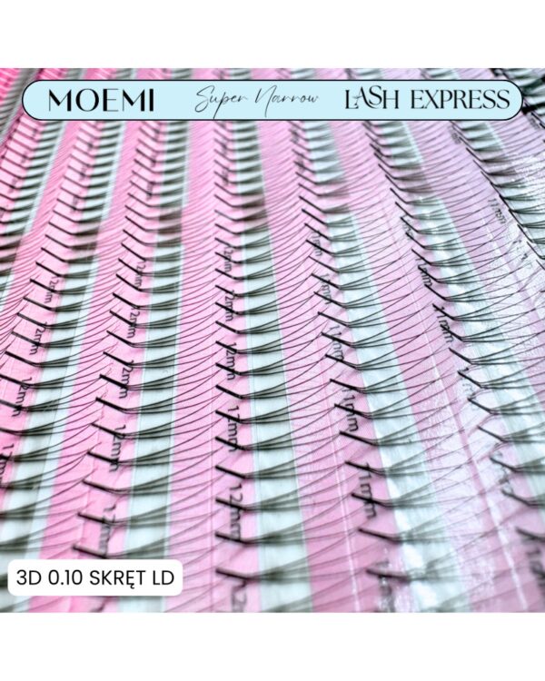 Gotowe Kępki do Przedłużania Rzęs 3D M,LC,LD SUPER NARROW LASH EXPRESS Moemi