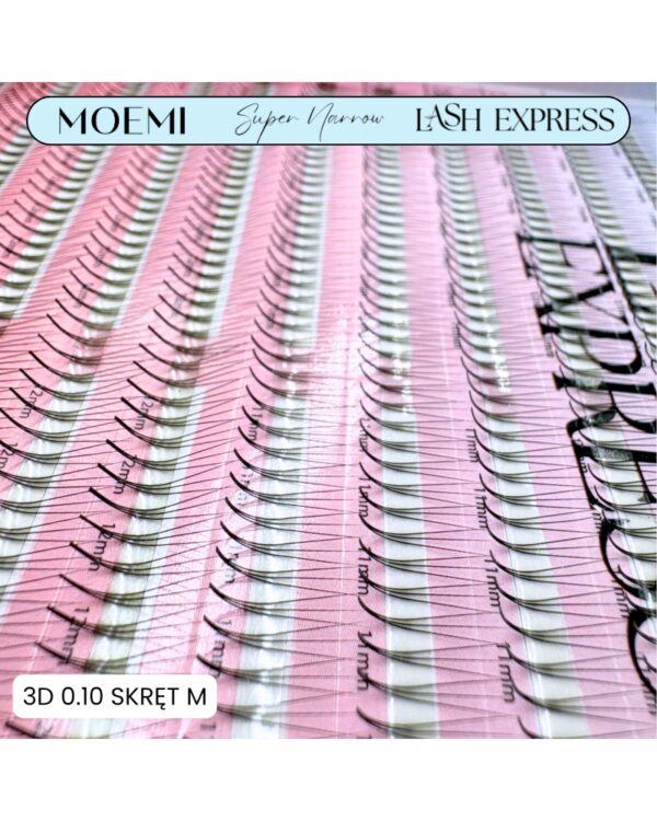 Gotowe Kępki do Przedłużania Rzęs 3D M,LC,LD SUPER NARROW LASH EXPRESS Moemi