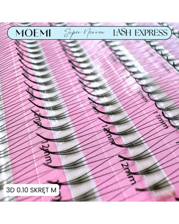 Gotowe Kępki do Przedłużania Rzęs 3D M,LC,LD SUPER NARROW LASH EXPRESS Moemi