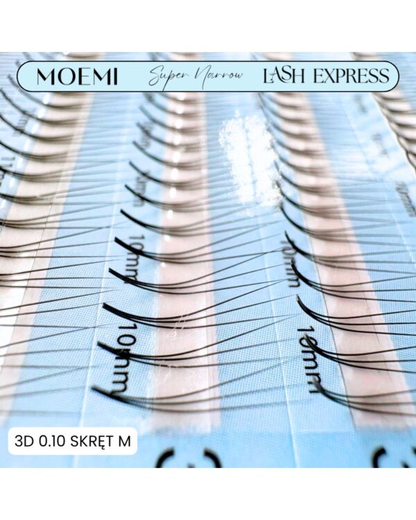 Gotowe Kępki do Przedłużania Rzęs 3D M,LC,LD SUPER NARROW LASH EXPRESS Moemi