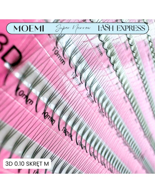 Gotowe Kępki do Przedłużania Rzęs 3D M,LC,LD SUPER NARROW LASH EXPRESS Moemi