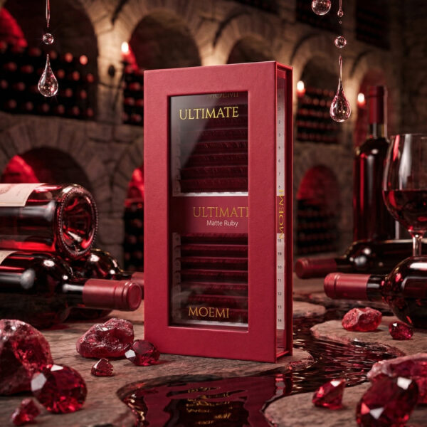 Rzęsy Bordowe – Moemi Ultimate Matte Ruby | Rzęsy w Kolorze Wina Mix