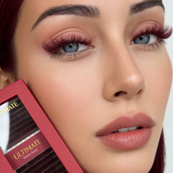 Rzęsy Bordowe – Moemi Ultimate Matte Ruby | Rzęsy w Kolorze Wina Mix