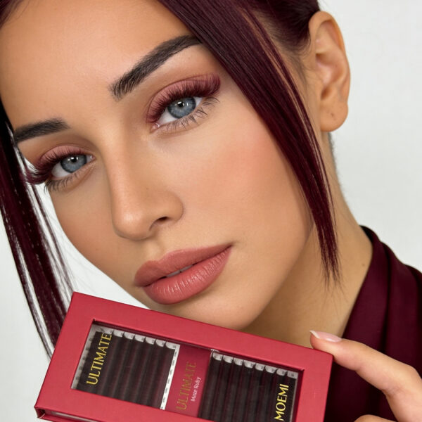 Rzęsy Bordowe – Moemi Ultimate Matte Ruby | Rzęsy w Kolorze Wina Mix