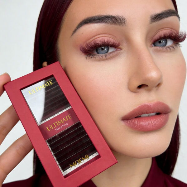 Rzęsy Bordowe – Moemi Ultimate Matte Ruby | Rzęsy w Kolorze Wina Mix