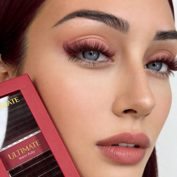 Rzęsy Bordowe – Moemi Ultimate Matte Ruby | Rzęsy w Kolorze Wina Mix