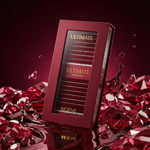 Rzęsy Bordowe Skręt V – Moemi Ultimate Matte Ruby Mix