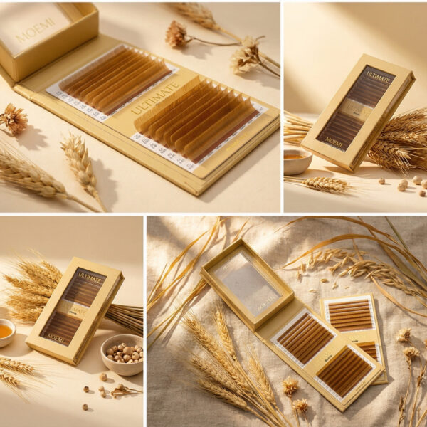 Rzęsy Jasno Brązowe Blond Skręt V – Moemi Ultimate Blonde Mix