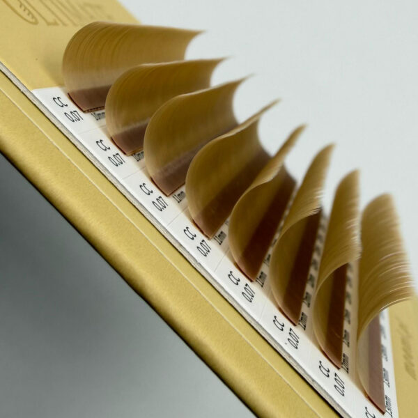Rzęsy Jasno Brązowe Blond Skręt V – Moemi Ultimate Blonde Mix