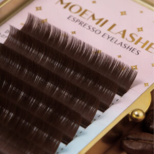 Rzęsy Brązowe Espresso Moemi Lashes MINI MIX 14-16mm Skręt L | M