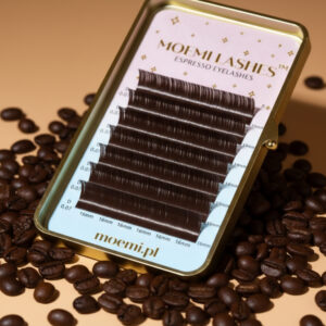 Rzęsy Brązowe Espresso Moemi Lashes MINI MIX 14-16mm Skręt L | M