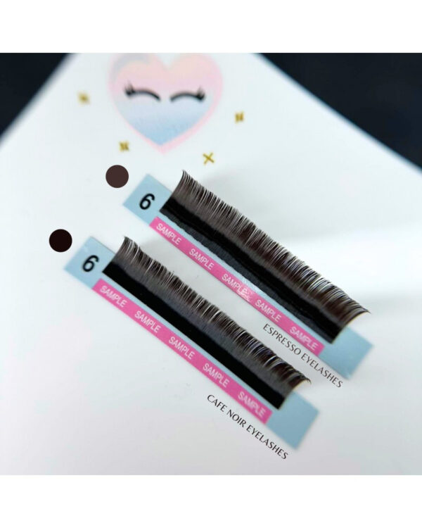 Rzęsy Brązowe Espresso Moemi Lashes MINI MIX 14-16mm Skręt L | M