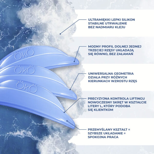 Wałki do laminacji rzęs Ocean OKO Lash&Brow - Zestaw 4 pary