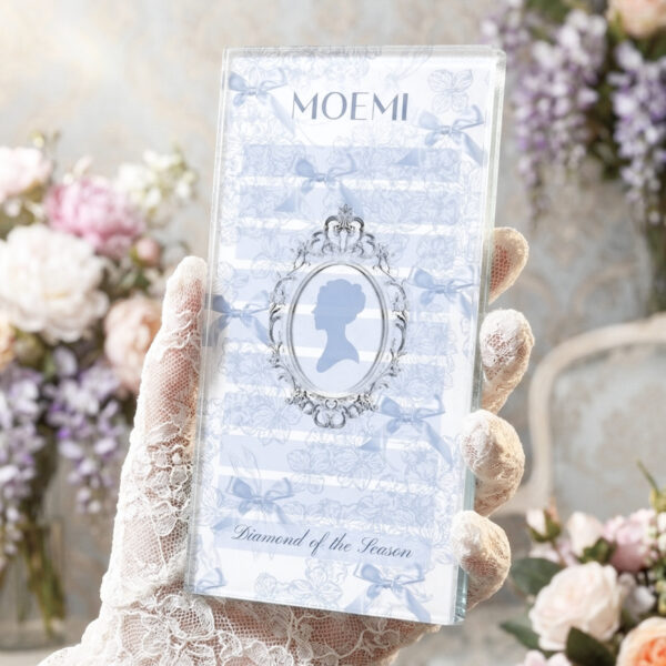 Szklany Holder Moemi – Diament Sezonu – Podstawka pod rzęsy z brokatem (Lash Plate)