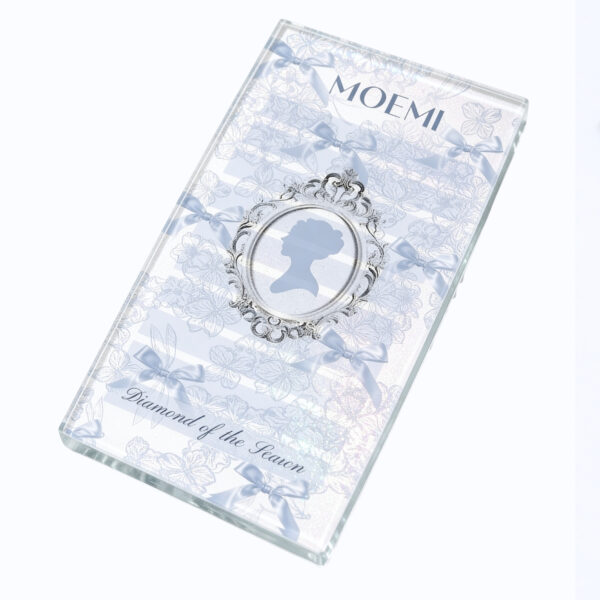 Szklany Holder Moemi – Diament Sezonu – Podstawka pod rzęsy z brokatem (Lash Plate)