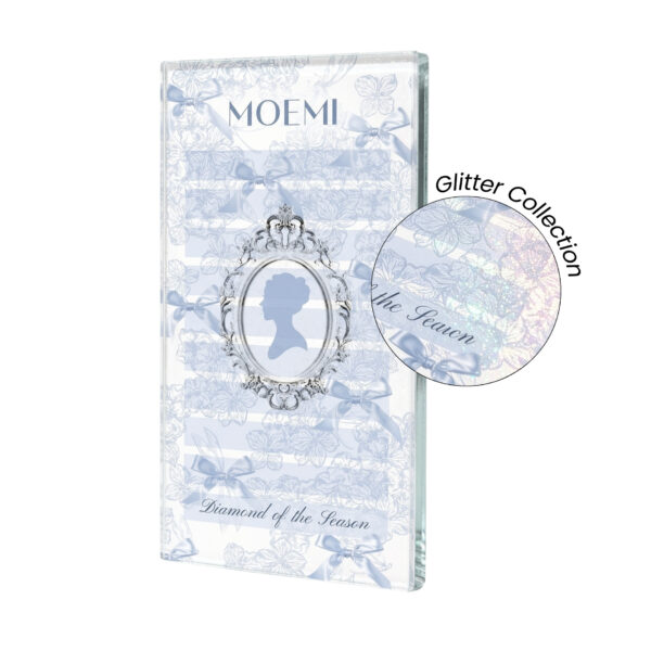 Szklany Holder Moemi – Diament Sezonu – Podstawka pod rzęsy z brokatem (Lash Plate)