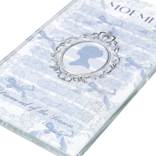 Szklany Holder Moemi – Diament Sezonu – Podstawka pod rzęsy z brokatem (Lash Plate)