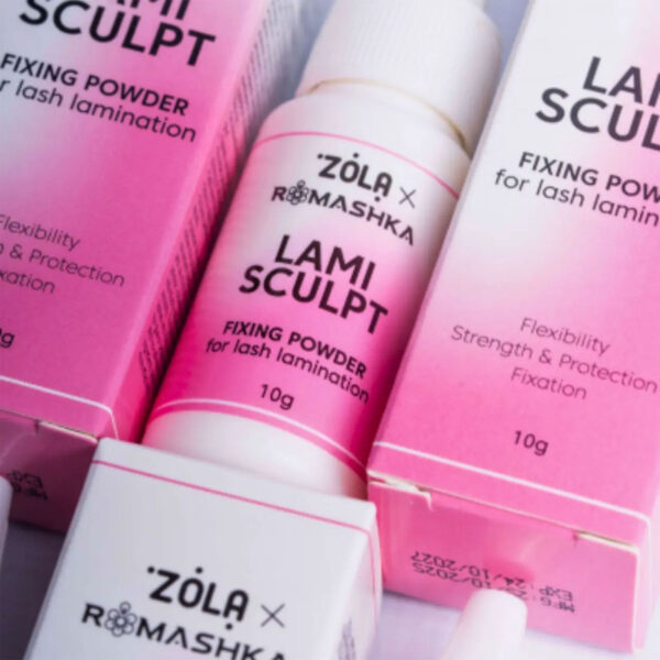 ZOLA x Romashka LamiSculpt Fixing Powder 10g – Proszek Utrwalający do Laminacji Rzęs Bez Kleju, Profesjonalny Lash Lift